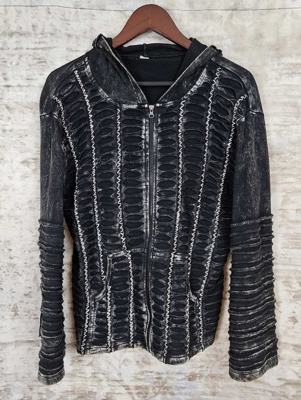 Karol Bartoszynski Mens Hoodie Sweatshirt Post Apocalyptic Mad Max Distressed L
